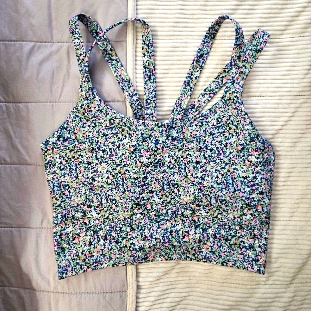 Sage Collective Floral Print Women's Sport Bra Size M